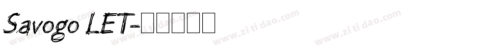 Savogo LET字体转换